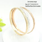 5mm Bamboo Bracelet Manufacturer - Kids Adult Sizes Brass Bangle Gold Silver Rose Gold Color Guam 7 Day Hawaiian Samoan Jewelry