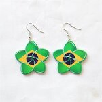 Enamel Plumeria Flower Acrylic Earring Manufacturer - Hawaiian Gold Jewelry Earring Set for Woman Girl Dancing Party