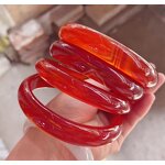 Dark Red Jade Bangle Manufacturer - Large US Size9-10 Indian Agate Stone Gemstone Width Healing Crystal Wide Bracelet Best Gift for Woman Man