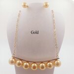 Hawaiian Pearl Jewelry Set Manufacturer - Stud Pearl Earring Gold Filled Long Chain Pearl Set for Samoan Polynesian Island Girls Women