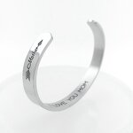 Stainless Steel Cuff Bracelet Manufacturer - Custom Name Bracelet Personalized Women Motivation Words Bracelet Mother's Day Gift