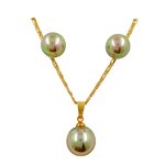 Stud Earring Pendant Pearl Set Manufacturer - Rainbow Colorful Black Light Pink Coffee Brown White Purple Silver Green Yellow Black Dark Grey