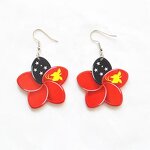 Enamel Plumeria Flower Acrylic Earring Manufacturer - Hawaiian Gold Jewelry Earring Set for Woman Girl Dancing Party