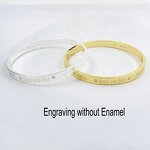 Personalize Engrave Name CZ Bracelet Manufacturer - 6 Size Couple Wedding Engagement Relationship Birthday Graduation Gift Bangle Jewelry