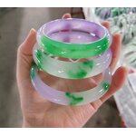 Green Jade Bangle Manufacturer - Large US Size8-9 Indian Agate Stone Gemstone Width Healing Crystal Wide Bracelet Best Gift for Woman Man