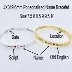 Personalize Engrave Name CZ Bracelet Manufacturer - 6 Size Couple Wedding Engagement Relationship Birthday Graduation Gift Bangle Jewelry
