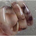 Dark Grey Jade Bangle Manufacturer - Large US Size8-9 Indian Agate Stone Gemstone Width Healing Crystal Wide Bracelet Best Gift for Woman Man