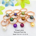 5mm Bamboo Pearl Ring Manufacturer - 15 Different CZ Stones 9 Different Sizes Rose Gold Silver Color All Available Guam Hawaiian Jewelry