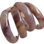 Dark Grey Jade Bangle Manufacturer - Large US Size8-9 Indian Agate Stone Gemstone Width Healing Crystal Wide Bracelet Best Gift for Woman Man