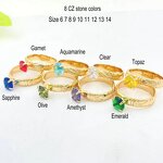 5mm Bamboo Diamond Ring Manufacturer - 8 Different CZ Stones 9 Different Sizes Rose Gold Silver Color All Available Guam Hawaiian Jewelry