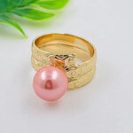 Hawaiian Heirloom Jewelry Manufacturer - 3 Band Ring with Pearls Samoan Woman Ring Christmas Gift Party