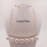 Hawaiian Pearl Jewelry Set Manufacturer - Stud Pearl Earring Gold Filled Long Chain Pearl Set for Samoan Polynesian Island Girls Women