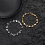 Stainless Steel Necklace Bracelet Set Manufacturer - Necklace16 17 18inch Bracelet 7 8 Inch Gold and Steel Color All Available