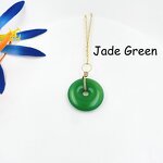 Jade Pendant Necklace Manufacturer - Agate Nature Stone Jewelry for Women Kid and Young Girl with Chain Ruby Green Topaz Brown Pink White Opal