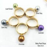 Pearl Ring Manufacturer - 15 Pearl Colors Size 2 and 3 Best Gifts for Young Kids Ready to Ship Baby Jewelry Toe Ring for Women