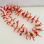 Spider Lily Necklace Manufacturer - Small Lily Fabric Flower Floral Necklace Flower Leis Artificial Tropical Island Dancing Party Accessories