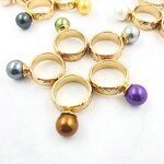 Pearl Ring Manufacturer - 15 Pearl Colors Size 2 and 3 Best Gifts for Young Kids Ready to Ship Baby Jewelry Toe Ring for Women