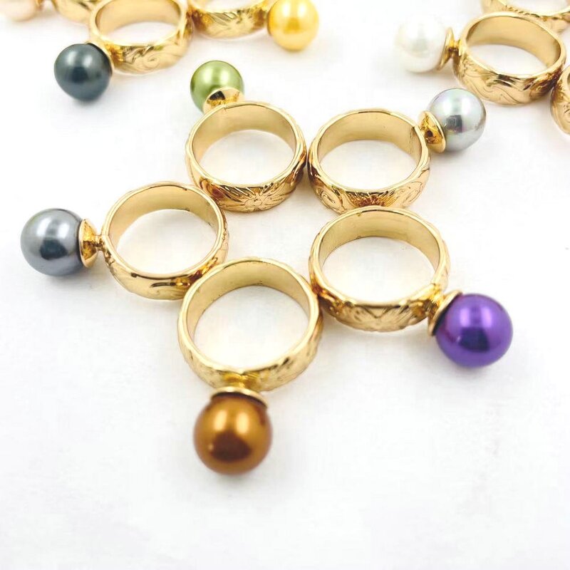 Pearl Ring Manufacturer - 15 Pearl Colors Size 2 and 3 Best Gifts for Young Kids Ready to Ship Baby Jewelry Toe Ring for Women