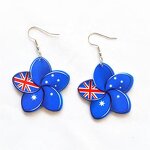 Enamel Plumeria Flower Acrylic Earring Manufacturer - Hawaiian Gold Jewelry Earring Set for Woman Girl Dancing Party