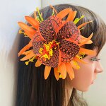 Spiderlily Hibiscus Hair Clip Manufacturer - Foam Floral Accessories Artificial Island Tiara Frangipani Hibiscus Dance Party Graduation Wedding