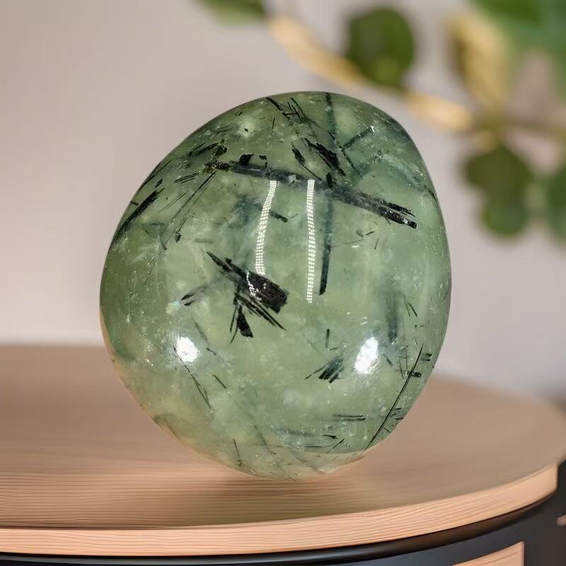 Prehnite Rough Stone Ornament Manufacturer - Natural Green Grape-Colored Crystal Ore Freeform Polished Desktop Home Decor
