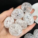 Crackled White Quartz Tumbled Stones Manufacturer - Natural Polished Raw Crystal Gravel for Feng Shui Souvenir Gift DIY Model