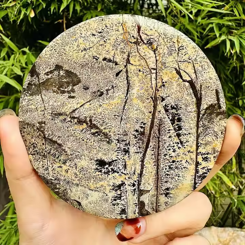 Picture Jasper Slice Manufacturer - Wholesale Hand Carved Natural Crystal Crafts for Home Decoration Gifts Mascot