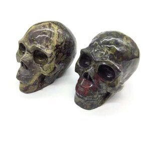 Gemstone Healing Quartz Cranium Manufacturer - Natural Dragon Blood Stone Crystal Skulls