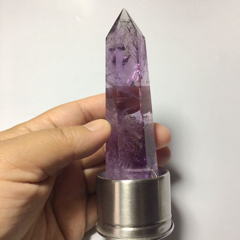 Amethyst Crystal Point Healing Water Bottle Manufacturer - Natural Obelisk Wand Quartz Glass Gemstone