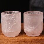 Rose Quartz Carved Cup Manufacturer - Natural for Home Office Decoration Craft