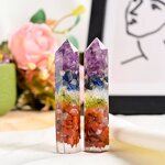 Amethyst and Tiger's Eye Resin Decorations Manufacturer - Natural Hexagonal Prisms Crushed Stones for Home Office Model