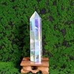 Hexagonal Single-Pointed Column Manufacturer - High Quality Home Decor Ornament Electroplated White Crystal Smelted Feng Shui