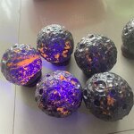 Fluorescent Crystal Flame Stone Moon Sphere Manufacturer - Natural Hand-Carved Engraving Durable Desktop with Fire Spirit