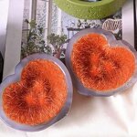 Heart-Shaped Agate Bowls Manufacturer - Natural with Orange Fuzzy Needle Balls Artificial Crystal Craft for Desktop