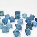 Blue Fluorite Octahedral Ore Specimen Manufacturer - Natural Crystal Polished Business Gift Model for Feng Shui Angel Mascot