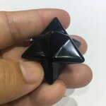 Obsidian Lucky Star Crystal Pyramid Manufacturer - Natural Quartz Points Polyhedron Merkaba Star for Decoration