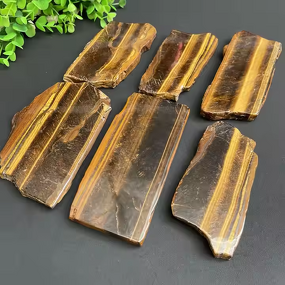 Quartz Crystal Slab Manufacturer - Natural and Yellow Tiger Eye Precious Mineral for Business Gifts Model
