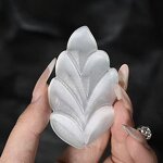 Moroccan Gypsum Carved Leaf Ornaments Manufacturer - Natural Crystal Crafted Beautiful Leaf Design