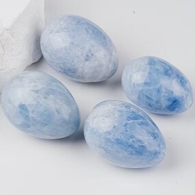 Egg-Shaped Celestite Raw Stone Manufacturer - Natural Lucky Mineral Specimen for Home Decoration