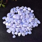 Blue Chalcedony Gravel Manufacturer - Wholesale Natural Small Particle Blue Vein Agate for Fish Tank Decoration Polished