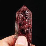 Smoky Burst Crystal Column Manufacturer - Natural Raw Hexagonal Prism with Rainbow Light Jade Stone for Home Office