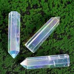 Hexagonal Single-Pointed Column Manufacturer - High Quality Home Decor Ornament Electroplated White Crystal Smelted Feng Shui