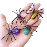 Halloween Spider Ornaments Manufacturer - Natural Crystal Tumbled Stone Figurines Decorative Props
