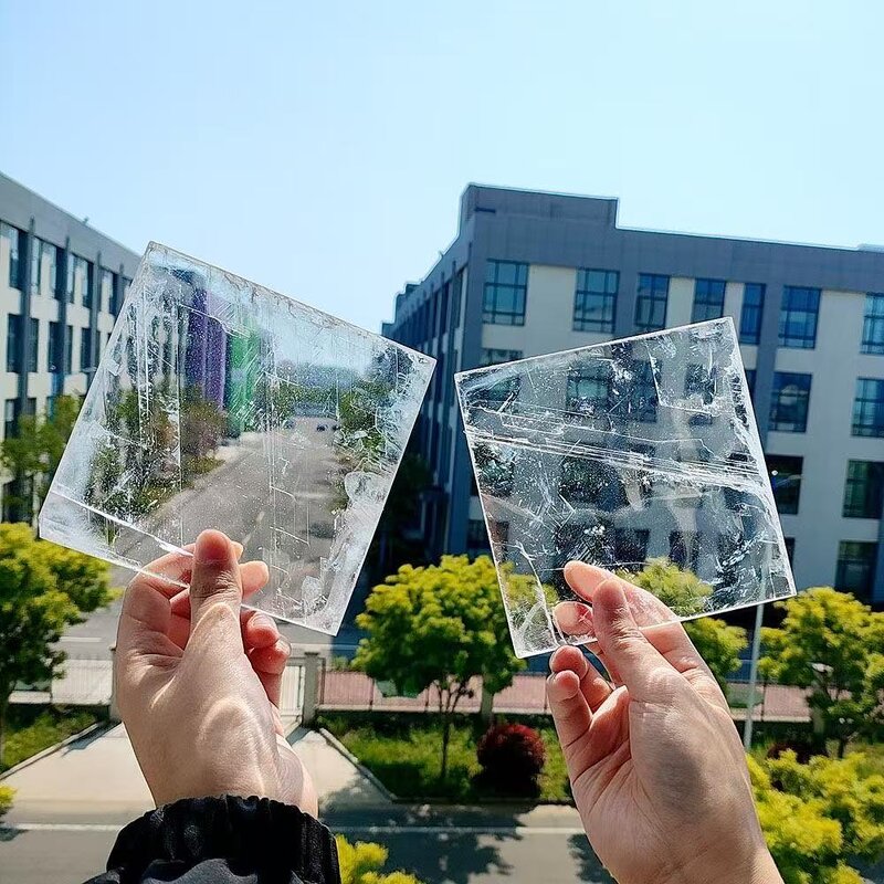 Gypsum Crystal Slab Manufacturer - Natural Transparent 15cm Mineral Specimen for Science Education