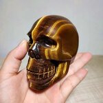 Yellow Tiger Eye Crystal Skulls Manufacturer - Wholesale Natural Reiki Polished Hand Carved Healing Stones for Halloween