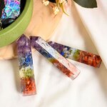 Amethyst and Tiger's Eye Resin Decorations Manufacturer - Natural Hexagonal Prisms Crushed Stones for Home Office Model