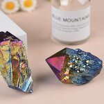 Electroplated White Crystal Clusters Manufacturer - Rainbow-Painted Raw Stone Mineral Specimens Elegant Decorative Model