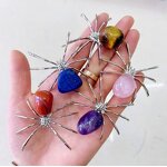 Halloween Spider Ornaments Manufacturer - Natural Crystal Tumbled Stone Figurines Decorative Props