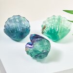 Fluorite Shell Carving Manufacturer - Natural Crystal Rose Quartz Raw Stone Ore Specimen Handcrafted Home Decoration Accessory