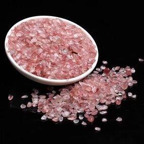 Red Strawberry Quartz Gravel Manufacturer - Wholesale Natural Demagnetization Purification for Fish Tank Potted Plant Decoration